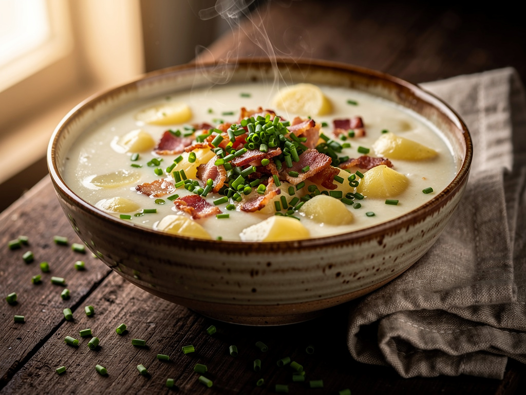 Cheese Soup with Potatoes