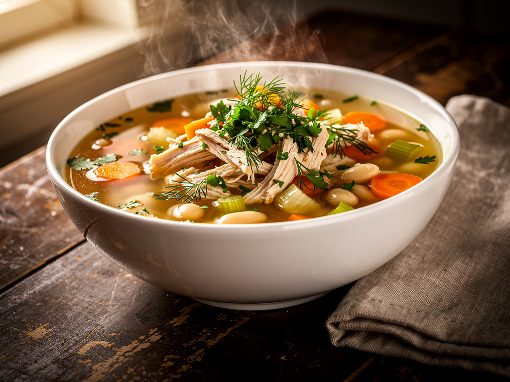 Chicken Soup with White Beans