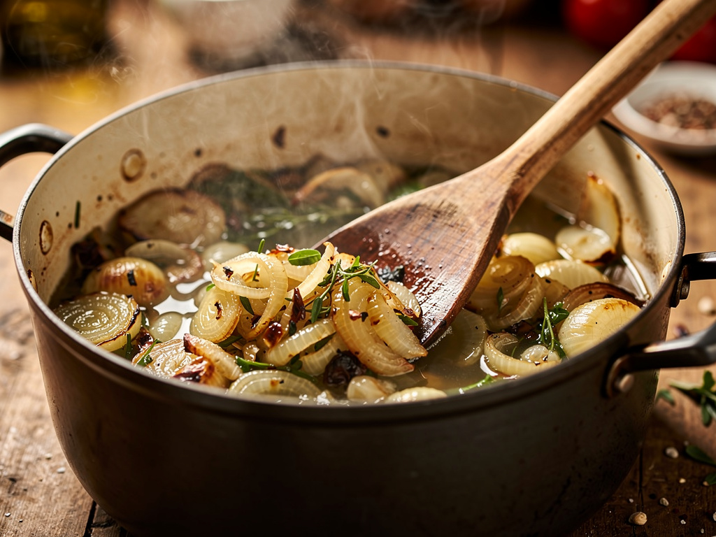Sautéing the aromatics until fragrant.