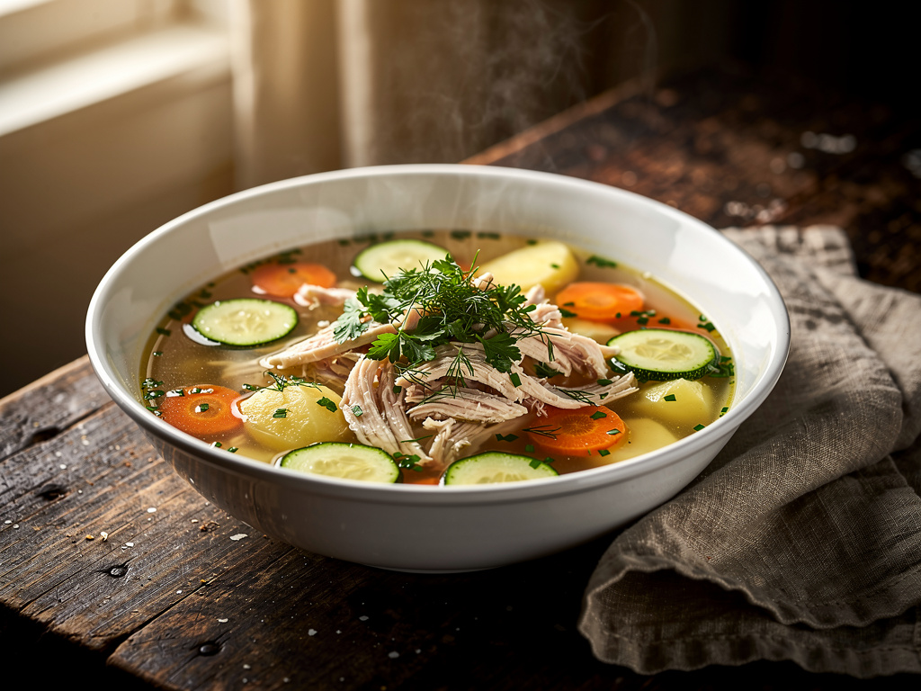 French Chicken Soup with Zucchini