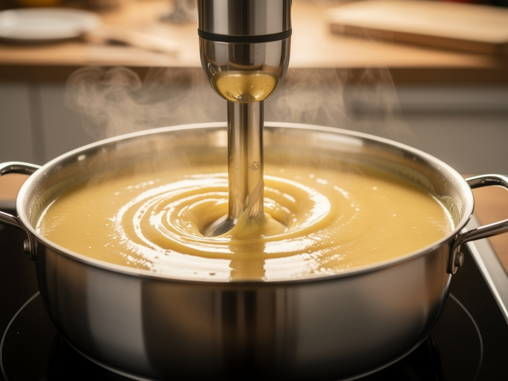 Blend until smooth for that perfect velvety texture.