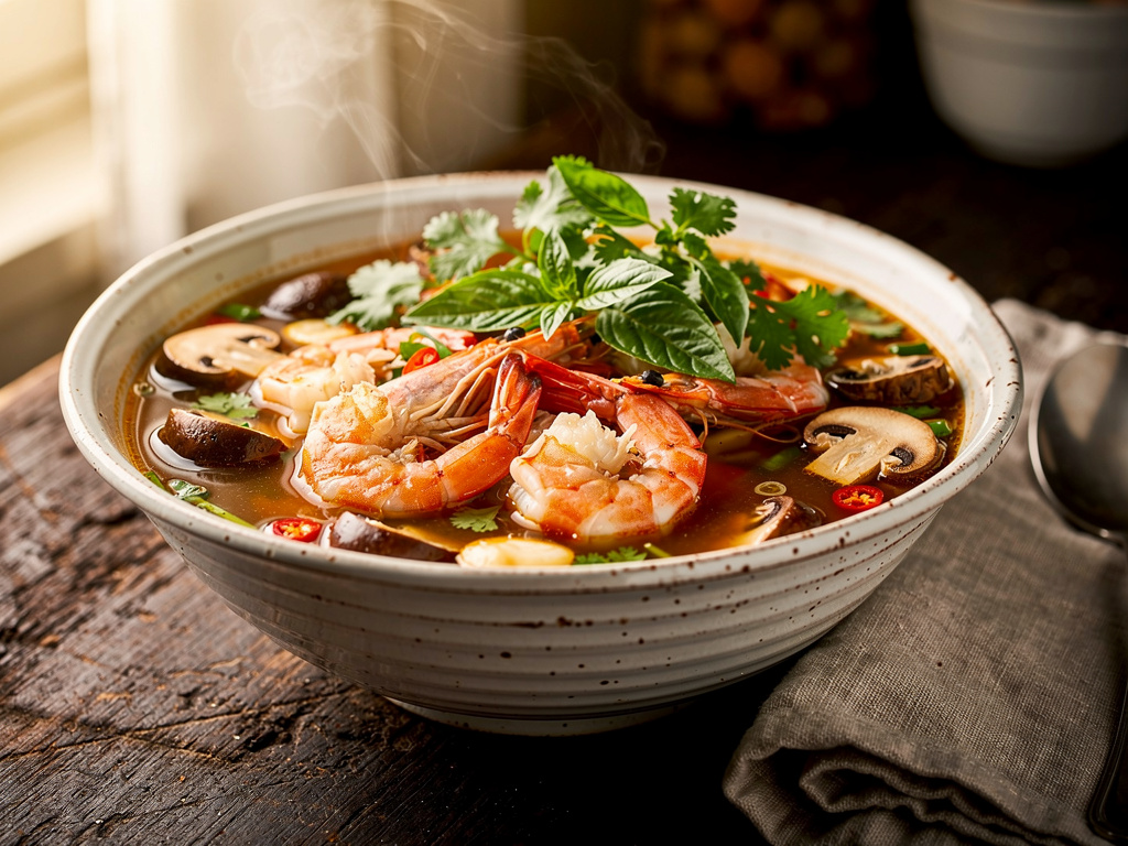 Tom Yum Goong (Hot and Sour Prawn Soup)