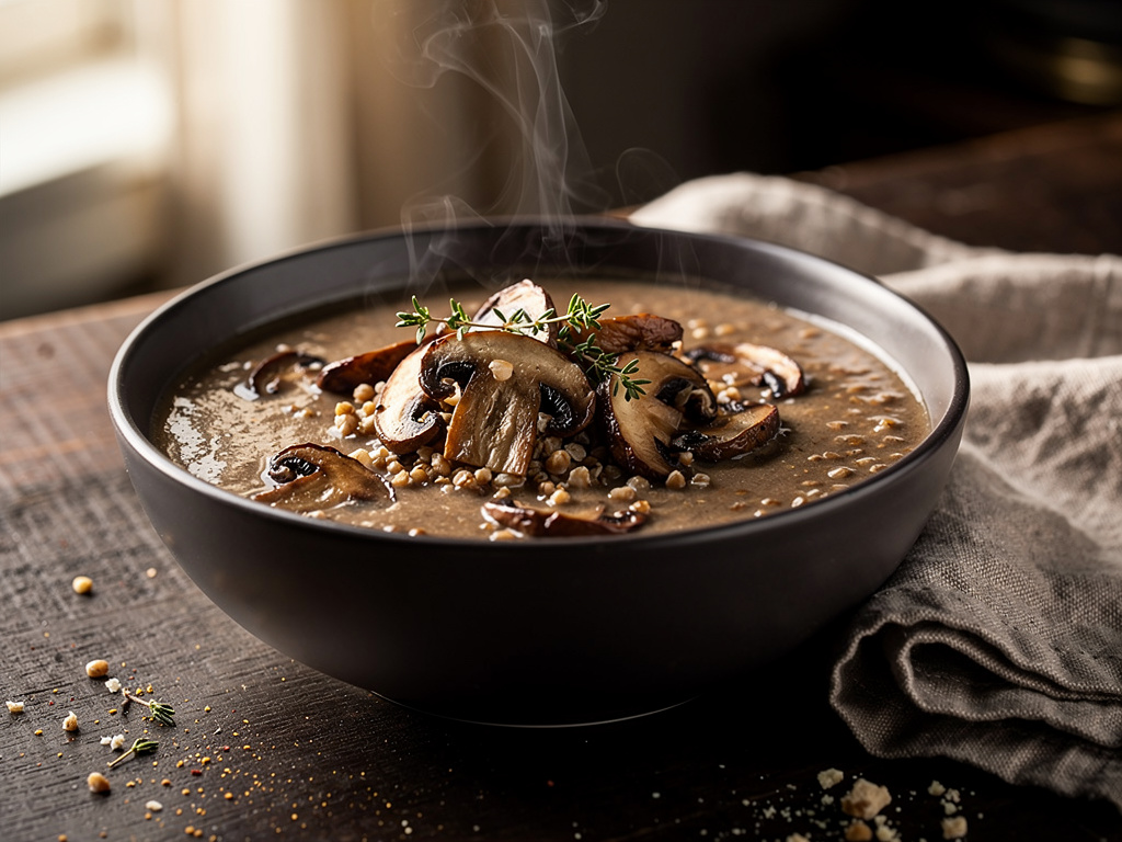 Mushroom Buckwheat Soup