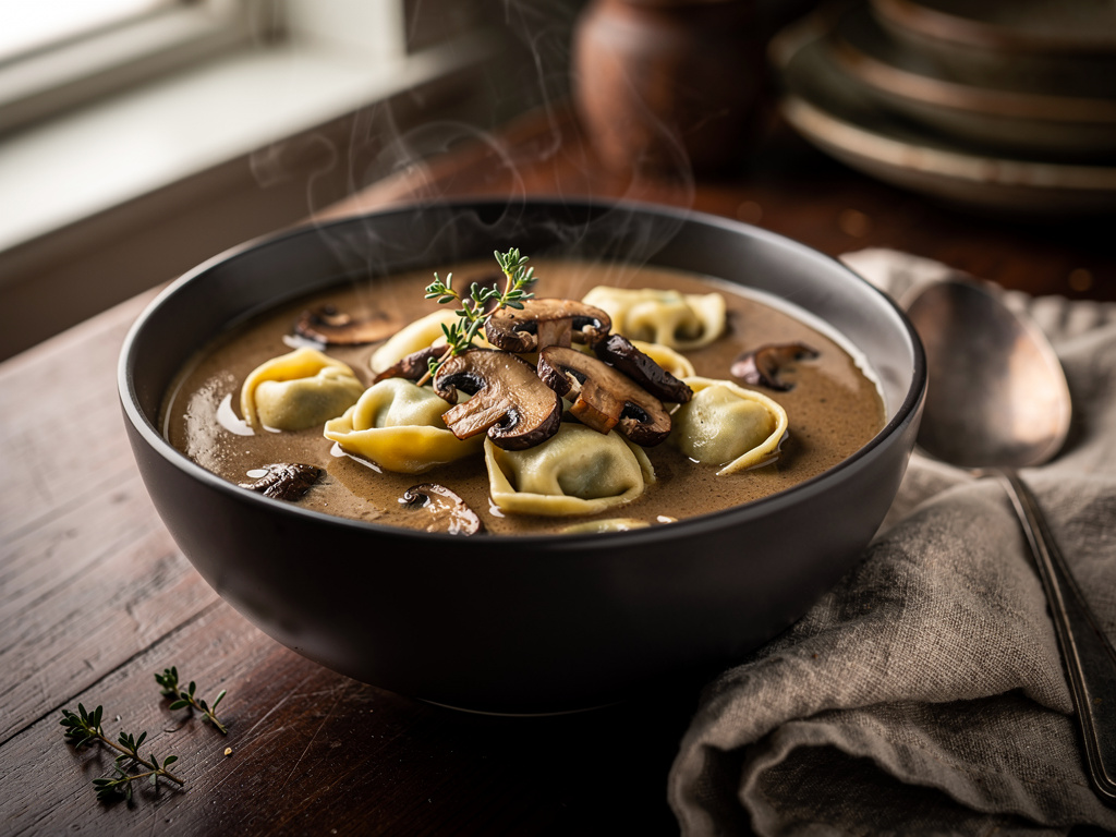 Mushroom Tortellini Soup