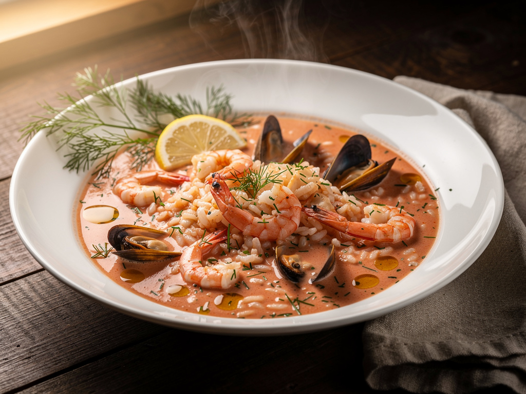 Sopa de Arroz y Pescado (Spanish Seafood Rice Soup)