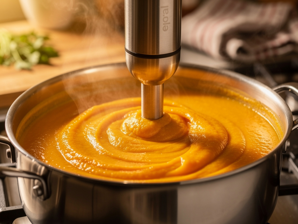 Blend until smooth for that perfect velvety texture.