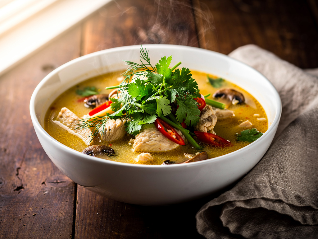 Thai Chicken Coconut Soup (Tom Kha Gai)